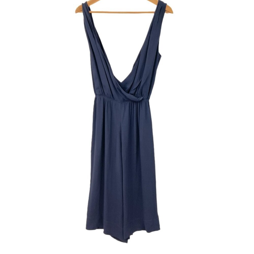 Babaton Deep V-neck Crop Wide Leg Jumpsuit